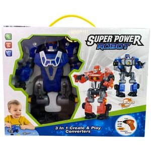 Super Power Robot 3 in 1 Action Figure Imagination Educational Convertible